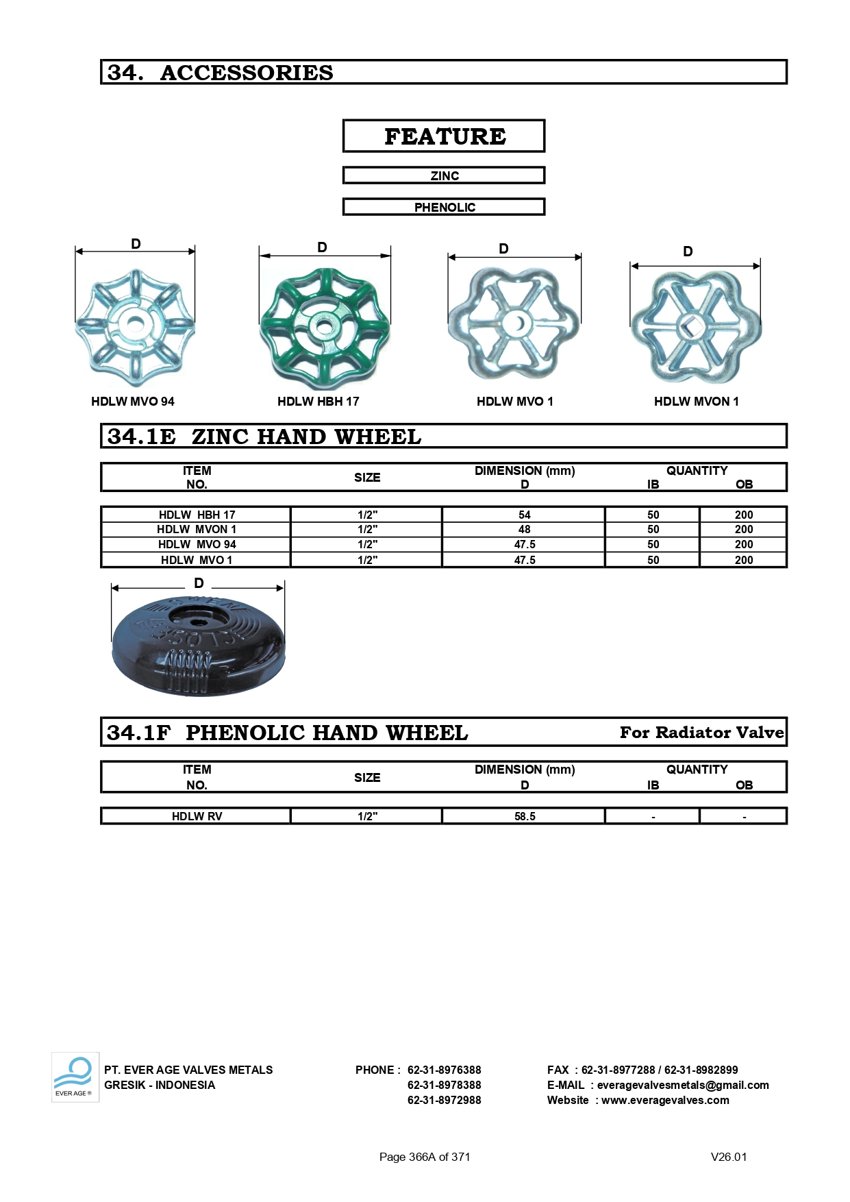 ACCESSORIES - HAND WHEEL - PEGLER HANDLE